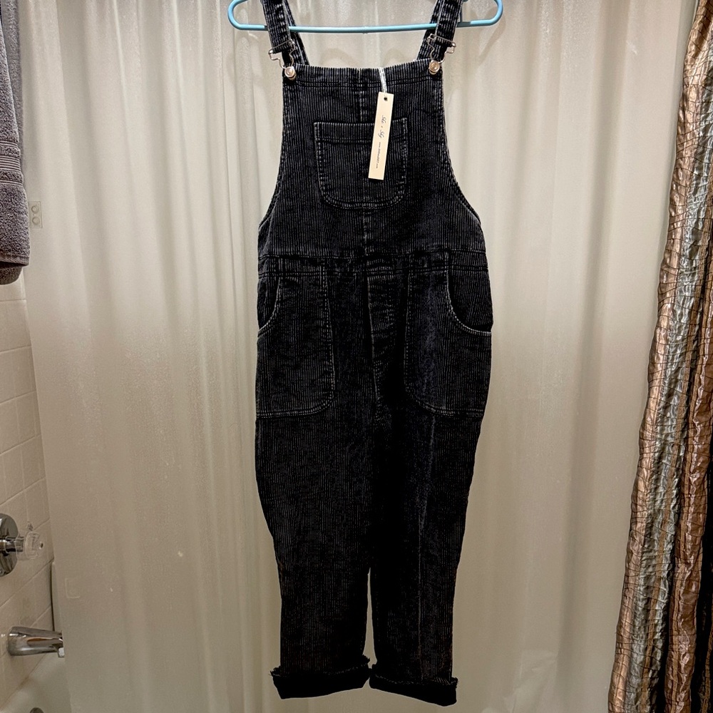 She + Sky Charcoal Denim Women's Overalls
